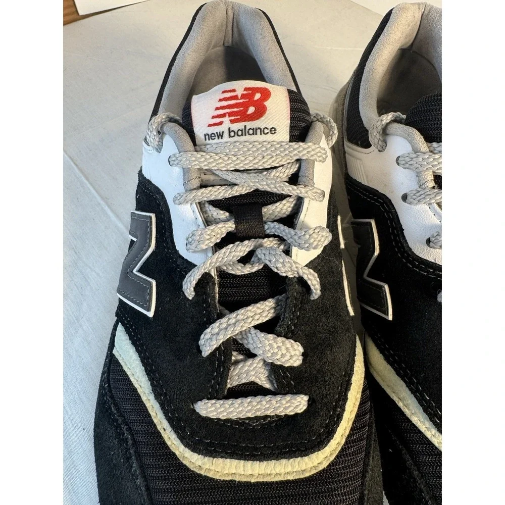 New Balance 997 Black Grey White Suede Shoes Size 9.5